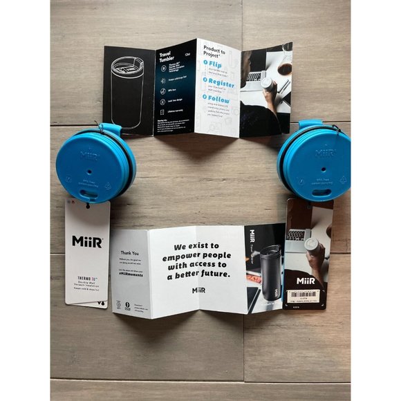 Miir 2 12 OZ Blue THERMO 3D Double Wall Vacuum Insulated Steel Travel Tumblers - Picture 8 of 13